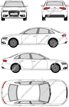 Audi A4 limusina, 2012–2015 (Audi_083)