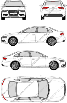 Audi A4 Limousine, 2012–2015 (Audi_083)