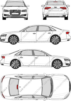 Audi A8, Langversion, berlina, 4 Doors (2014)