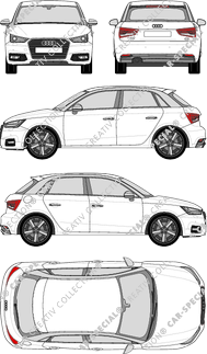 Audi A1 Sportback Hatchback, 2015–2018 (Audi_093)