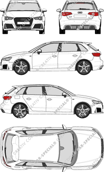 Audi RS3 Sportback, Sportback, 5 Doors (2015)