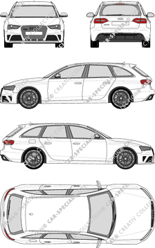 Audi RS4 Avant station wagon, 2013–2020 (Audi_098)