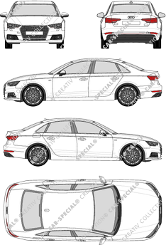 Audi A4 limusina, 2015–2019 (Audi_099)