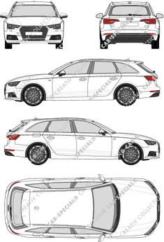 Audi A4 Avant Kombi, 2015–2019 (Audi_100)