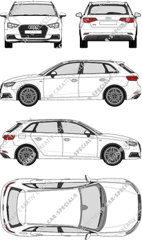 Audi A3 Sportback e-tron, e-tron, Sportback, 5 Doors (2016)