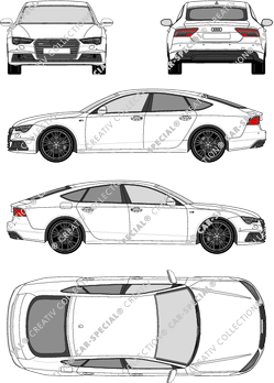 Audi A7 Sportback combi, 2016–2018 (Audi_111)
