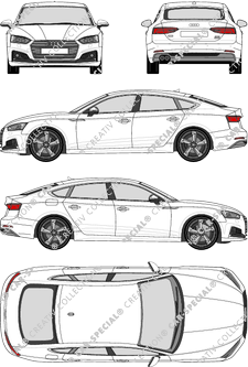 Audi A5 Sportback break, actuel (depuis 2017) (Audi_112)