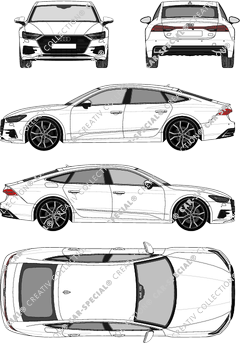 Audi A7 Sportback Kombi, aktuell (seit 2018) (Audi_123)