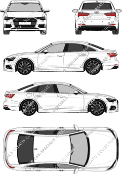 Audi A6 Limousine, current (since 2018) (Audi_124)