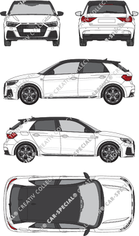 Audi A1 Sportback, Sportback, 5 Doors (2018)