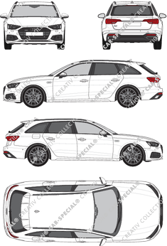 Audi A4 Avant Station wagon, current (since 2019) (Audi_133)