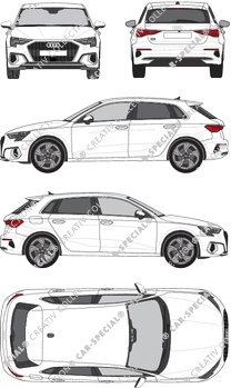 Audi A3 Sportback station wagon, attuale (a partire da 2020) (Audi_142)