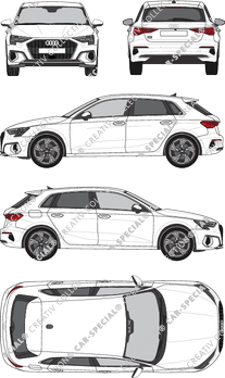 Audi A3 Sportback station wagon, attuale (a partire da 2020) (Audi_142)