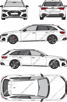 Audi RS4 Avant, Avant, 5 Doors (2020)
