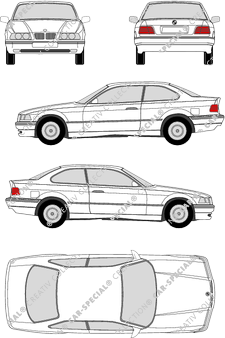 BMW 3er, E36 (2), Coupé, 2 Doors (1990)