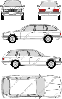 BMW 3er Touring, E30 (5), Touring, 5 Doors (1987)