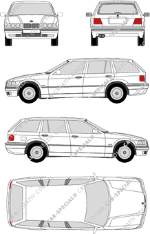 BMW 3er Touring station wagon, 1995–1999 (BMW_010)