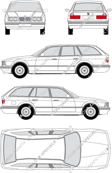 BMW 5er Touring break, 1990–1997 (BMW_013)