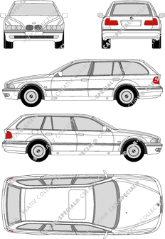 BMW 5er Touring, E 39, Touring, 5 Doors (1997)