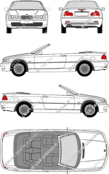 BMW 3er, E 46, Descapotable, 2 Doors (2000)