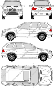BMW X5, E 53, Station wagon, 5 Doors (2000)