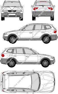 BMW X3, E 83, station wagon, 5 Doors (2003)