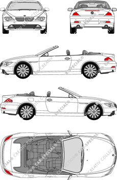 BMW 6er, E 64, Convertible, 2 Doors (2004)