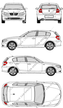 BMW 1er, E87 MUE, Kombilimousine, 5 Doors (2007)