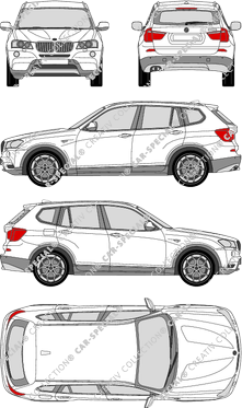 BMW X3 Station wagon, 2010–2014 (BMW_068)