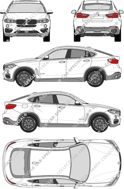 BMW X6 Hatchback, 2014–2019 (BMW_090)