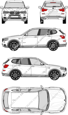 BMW X3 LCI, combi, 5 Doors (2014)