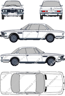 BMW E9 3.0 CSI, 3.0 CSI, Coupé, 2 Doors (1971)