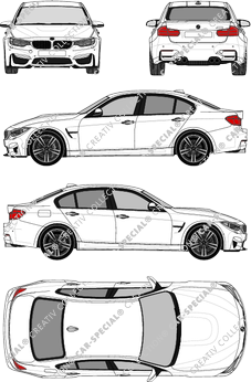 BMW 3er M3, F80, M3, berlina, 4 Doors (2014)