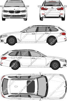 BMW 5er Touring, G31, Touring, 5 Doors (2017)