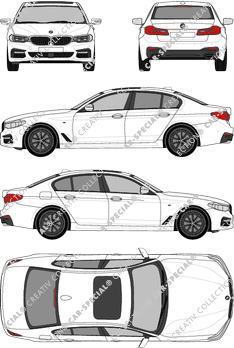 BMW 5er M-Sportpaket, berlina, 4 Doors (2017)
