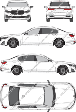 BMW 7er, Limousine, long, 4 Doors (2019)