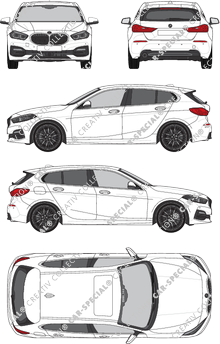 BMW 1er, Kombilimousine, 5 Doors (2019)