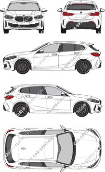 BMW 1er M-Sport, Hatchback, 5 Doors (2019)