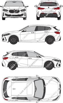 BMW 1er M-Sport, Hayon, 5 Doors (2019)