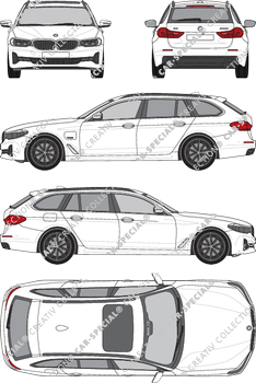 BMW 5er Touring, G31, Touring, 5 Doors (2018)