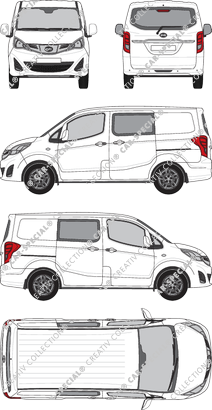 BYD T3, van/transporter, double cab, Rear Flap, 2 Sliding Doors (2021)