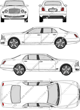 Bentley Mulsanne Speed, Speed, limusina, 4 Doors (2015)