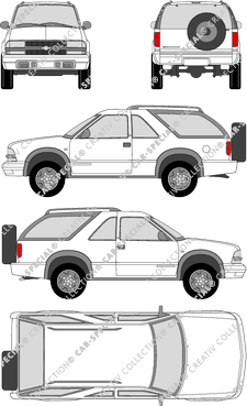 Chevrolet Blazer break, 1999–2001 (Chev_002)