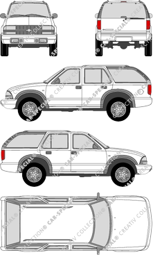 Chevrolet Blazer combi, 1999–2001 (Chev_003)