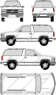 Chevrolet Tahoe, 4WD, Kombi, 3 Doors (1994)