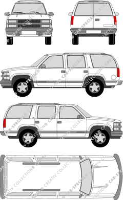 Chevrolet Tahoe Kombi, 1994–1999 (Chev_008)