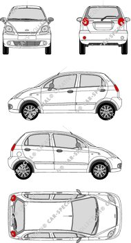 Chevrolet Matiz Hatchback, 2005–2010 (Chev_014)