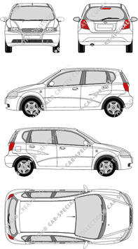 Chevrolet Kalos Kombilimousine, 2005–2011 (Chev_016)