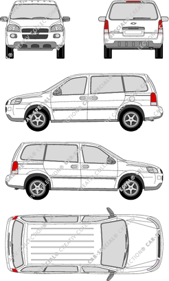 Chevrolet Uplander Station wagon, 2007–2008 (Chev_026)