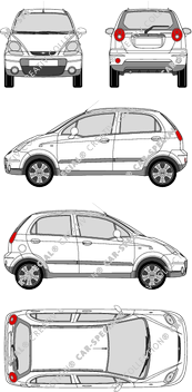 Chevrolet Matiz Kombilimousine, 2008–2010 (Chev_030)